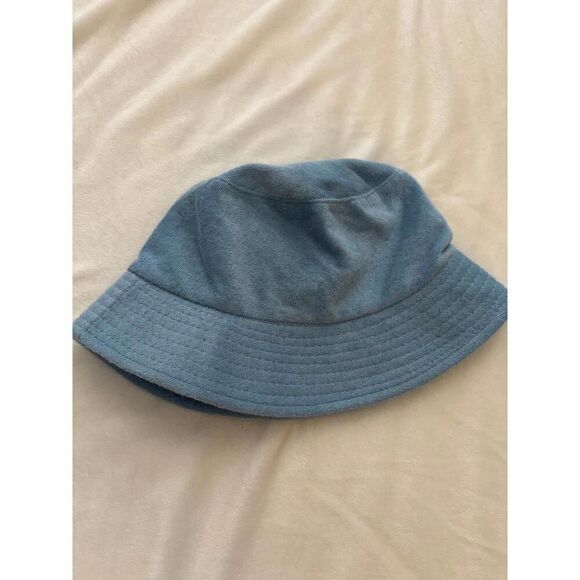 Light Baby Blue Bucket Hat Terry Cloth One Size - Picture 1 of 3